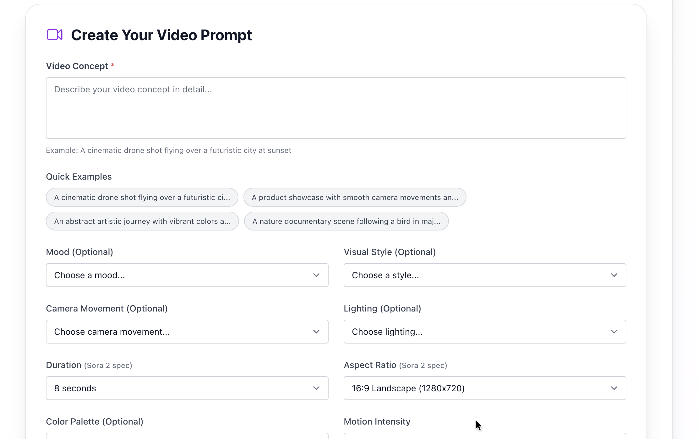 AI Video Prompt Generator